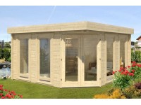 FinnTherm Gartensauna Magnus-70 Naturbelassen 406 cm x 406 cm FinnTherm Gartensauna Magnus-70 Naturbelassen 406 cm x 406 cm