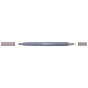 Feutre double Faber-Castell Goldfaber Aqua Warm Grey III avec pointe pinceau et fine.