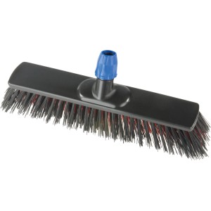 Tête de balai de rue LUX Professional 2en1, 40 cm de large, avec des poils en élastomère pour les saletés grossières et fines.