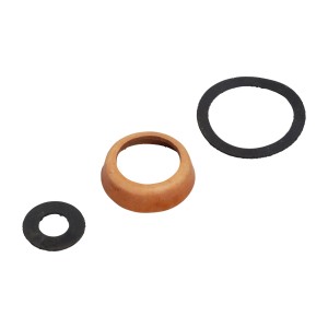 Kit de joints pour pompes à main, 3 pièces : joint à cuvette en cuir et 2 joints de bride.