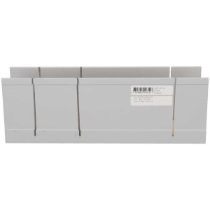 Cassetta per troncatrice in alluminio, 250x55x85mm, per tagli precisi su legno, metallo e plastica.