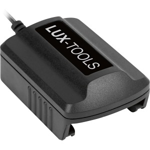 Chargeur noir pour perceuse-visseuse sans fil LUX ABS-18Li C et 20 V Power-Series.