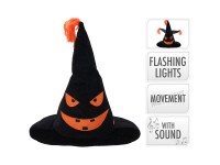Plüschhutfigur Halloween mit Licht, Sound und Bewegung / Höhe 36 cm