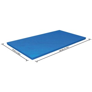 Bâche de piscine bleue Bestway Flowclear 226x410 cm pour piscines Steel Pro Frame.