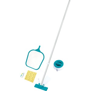 Set pulizia piscina Bestway Flowclear con retino, spazzola e attacco skimmer.