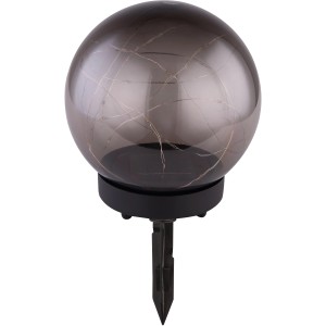 Globo LED lampada solare da esterno a sfera, Ø 15cm, con 20 LED bianco caldo. Illuminazione decorativa da giardino.
