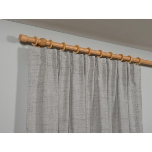 Gardinia Gardinenstangen-Set Shorty Buche, 160 cm, mit Stange, Ringen und Endstücken.