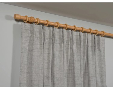 Lot 10 Anneaux Rideaux Bois Chêne Castell GARDINIA Ø 25 Mm - Avec Crochets, Pour Tringles Ø 25 Mm, Style Naturel Élégant