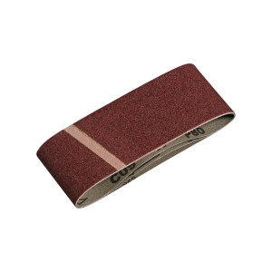 Bande abrasive LUX K80, 75x457mm, pour ponceuse à bande. Pour poncer bois, métal et peinture.