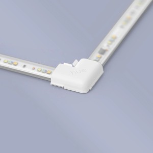 Philips Hue Connecteur en L pour rubans LED, lot de 4, connexion d'angle blanche.