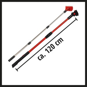 Einhell Set asta telescopica Brillianto, 3 pezzi, per aspiragocce, con panno in microfibra e 2 aste fino a 120 cm.