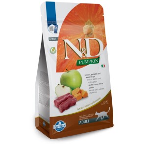 N&D Pumpkin aliment sec pour chat au cerf et pomme, sac de 1,5 kg.