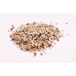 Gravier de quartz coloré (2-5 mm) pour la décoration de jardin. Gravier décoratif en différentes couleurs.