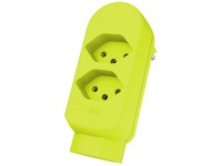 Max Hauri Abzweigstecker drehbar Fluo-Gelb 3 x T13