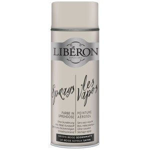 Libéron vernice spray beige satinato, bomboletta da 0,4 l di vernice effetto.