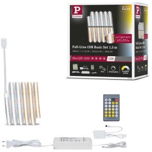 Paulmann MaxLED 1000 COB Striscia LED set base 1.5m con trasformatore, controller e telecomando.