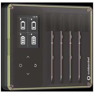 Termometro da grill Outdoorchef Easy Check Quadro con 4 sonde e display.