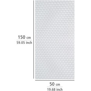 Tappetino antiscivolo bianco Wenko con nodi, 150x50 cm, tagliabile per cassetti e armadi.