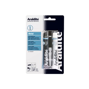 Araldite Metal 2K colle, 2 tubes de 15ml chacun, pour coller métal, céramique, bois et plastiques.