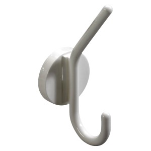 Appendiabiti Hettich bianco con un gancio in plastica da avvitare.
