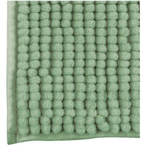 MSV Tapis de bain Chenille Basilic, 40x60 cm, en microfibre avec revêtement antidérapant.