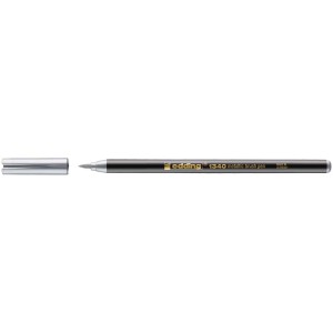 Edding 1340 Brushpen, silber-metallic, mit abnehmbarer Kappe. Ideal zum Handlettering.