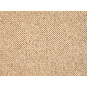 Moquette Arno crème, largeur 400 cm, en laine à boucles.