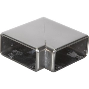 90° Winkel für horizontalen Aluminiumhandlauf zur Eckverbindung von Geländern.