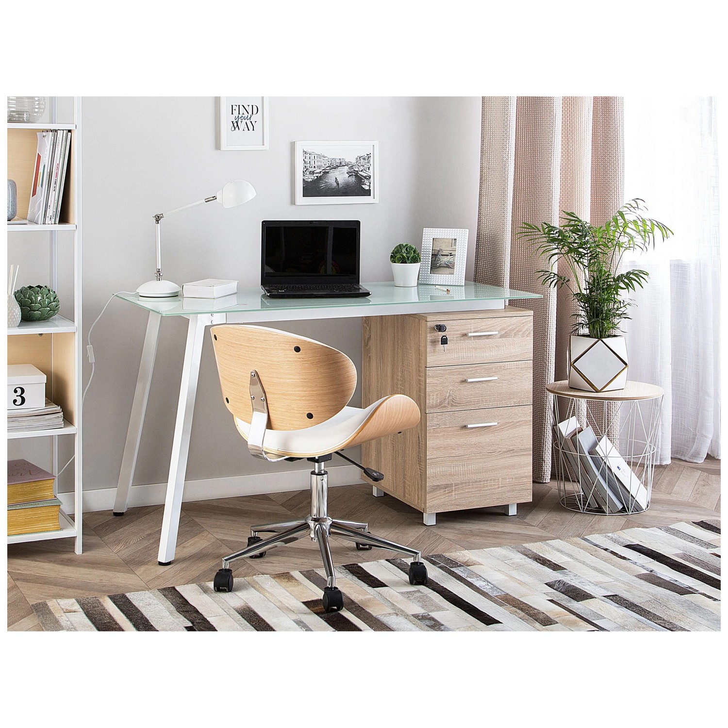 Obi Scrivanie Ufficio Scrivania Gianmaria, Mobile Ad Angolo Con