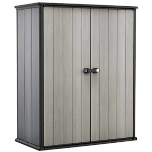 Armoire de jardin High Store Plus, cabanon verrouillable pour jardin et terrasse.