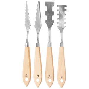 I Am Creative Malmesser-Set, 4-teilig, für Acryl- und Ölfarben, verschiedene Formen.