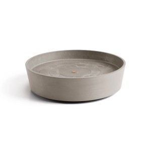 Sottovaso Ecopots Amsterdam con ruote, tortora, 34,1 cm. Sottovaso rotondo con rotelle.