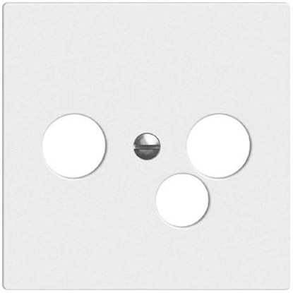Feller Radio- / TV- / Daten-Frontplatte EdizioDue Weiss