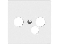 Feller Radio- / TV- / Daten-Frontplatte EdizioDue Weiss