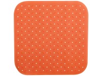MSV Duschmatte rutschfest Kautschuk Orange 54 x 54 cm