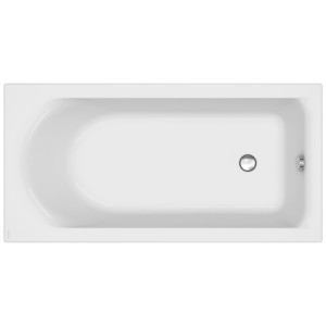 Vasca da bagno rettangolare Cersanit City in acrilico bianco, 150x75 cm, vista dall'alto.