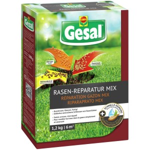 Paquet de Gesal Rasenreparatur-Mix 1,2 kg pour réparer facilement les trous dans le gazon.