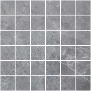 Mosaico Vabene Opium Silver, 30x30 cm, piastrella a mosaico grigia per pareti e pavimenti.