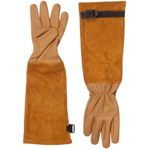 Gants Felco 705 taille M pour roses, en cuir avec protection avant-bras.