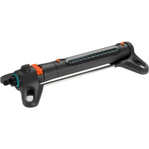 Gardena AquaZoom S irrigatore oscillante per prati fino a 150 m², regolabile in continuo.