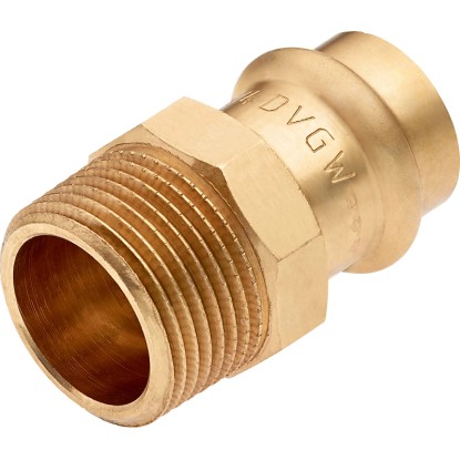 Nipplo riduttore a pressare tipo P 4243 ottone rosso Ø 18 x 26,4 mm (R 3/4)