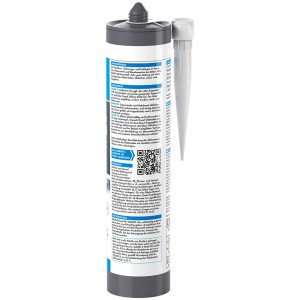 Cartuccia di silicone per edilizia e per tutte le stagioni, bianco, 300ml. Sigillante per interni ed esterni.