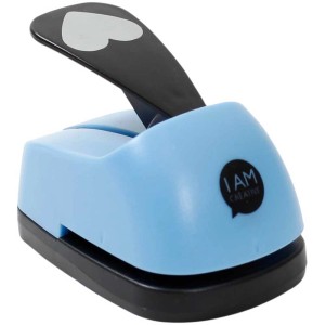Herz Stanzer, Ø 38mm, blau/schwarz, zum Basteln und Dekorieren.