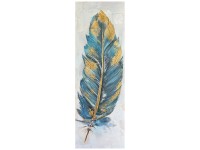 Leinwandbild Handpainting Feather 30 x 90 cm