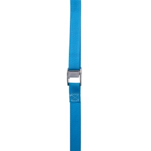 Sangle d'arrimage bleue avec boucle de serrage, 25 mm x 2,5 m, pour voyage et transport.
