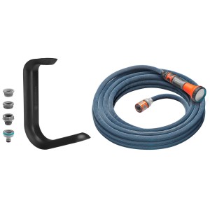 Gardena Liano Xtreme 10m set tubo da giardino con supporto, doccetta e adattatori.