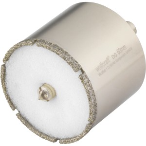 Wolfcraft Sega a tazza diamantata Ceramic, 60 mm, per fori precisi in piastrelle.
