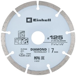 Kwb Jeu de disques à tronçonner diamant, 125mm, 2 pièces. Accessoire pour meuleuses d'angle.