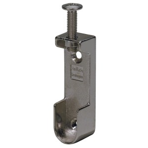 Support de tringle de penderie ovale, nickelé, en zinc moulé sous pression, pour accessoires de meubles. 2 pièces.