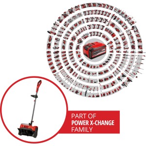 Fraise à neige sans fil Einhell Power X-Change GE-ST 36/40 Li E-Solo, membre de la famille Power X-Change.
